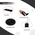 OTICA Nylon Foldable Soft Stretcher with Safety Belt, Emergency Medical Portable Stretcher for Patient, Foldable Patient Transport Stretcher with Handle with Carrying Bag (Black) - Image 4