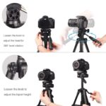Camera Tripod Stand with 2-in-1 Phone/iPad Holder, 25 Inch Foldable Mini Phone Tripod with 360° Head, 4kg Load Capacity, Carry Bag, for Camera/Smartphones/DLSR - Image 4