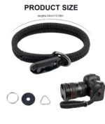Wrist and Hand Strap Rope for Instant, SLR, and Small Mirrorless Cameras - Black - Image 3