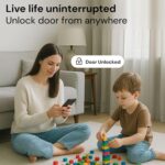 Elara Echo Lite Smart Door Lock, Fingerprint, Card, App, OTP, Keys, PIN Unlock, Alarm Alert, Bluetooth & WiFi, Black, 2 Year Warranty. - Image 4