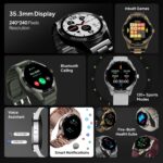 Fire-Boltt Talk Round Smart Watch 1.39″ TFT Display with Bluetooth Calling, Dual Button, Voice Assistance, SPO₂ & Heart Rate Monitor, 120+ Sports Modes, Smartwatch for Men & Women - Black - Image 4