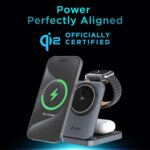 URBN Qi2 Certified 3-in-1 MagSafe Wireless Charging Stand | Foldable Charger for Apple iWatch, AirPods, iPhone 16/16 Pro/16 Plus/15/15 Pro Max & Qi-Compatible Smartphones | Sleek Design - Image 3