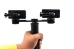 SHOPEE Dual Device Hand-Held Stabilizer for Cell Phone or GoPro Camera. Compatible with iPhones, Samsung Galaxy, HTC, etc, Black - Image 3