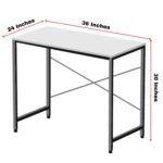 QARA Wood Laminated Study Table, Computer Table for Home,Office Table, Desktop,Laptop Table, Office Desk (White) - Image 3