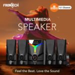 FRONTECH 60W Bluetooth 5.0 Multimedia Speaker| Powerful Bass | 4.1 Channel |Surround Sound System | USB | AUX | FM Radio | Wireless Remote Control for Home & Office (SW-0155) - Image 3