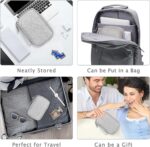 Electronics Organizer Travel Case – 2-Layer Waterproof Cable Storage Bag for Cords, Chargers, Phone, USB, Earphones & Accessories – Portable Tech Organizer Pouch 1PC (Grey) - Image 6
