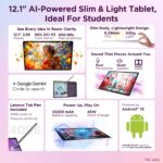 Lenovo Idea Tab Plus with Pen | Wifi |12.1" 2.5K Display, 800nits Peak Brightness |12GB RAM + 256GB ROM (Expandable upto 2TB)| MediaTek Dimensity 6400| 10200mAh|4 Speakers with Dolby Atmos| Cloud Grey - Image 3