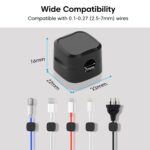 Sounce Self-Adhesive Cable Clips for Cord Management – Multipurpose Wire Organizers for Desk, Car, Home, and Office Use – Ideal for USB, Charger & Power Cables – Pack of 4, Black - Image 3