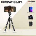 DIGITEK® (DTR 260 GT) Gorilla Tripod/Mini 33 CM (13 Inch) Tripod for Mobile Phone with Phone Mount & Remote, Flexible Gorilla Stand for Point and Shoot & Action Cameras - Image 4