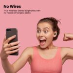 Portronics Harmonics Twins S3 Smart TWS Bluetooth 5.2 Earbuds with 20 Hrs Playtime, 8mm Drivers, Lightweight Design(Black) - Image 3