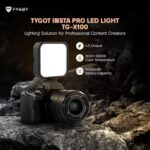 Tygot TG-X100 LED Video Light for Phone, Camera, Laptop, Meeting, Photography, and Lighting, with Clip & Type C, Dimmable & Rechargeable for Selfie Stick Tripod, 2000mAh, 4.5W - Image 3