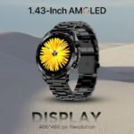 Fire-Boltt Legacy Luxury Smartwatch | 1.43" AMOLED Display with Always On | Bluetooth Calling & Voice Assistant | IP68 Water Resistant | Health & Fitness Tracker with 110+ Sports Modes (Black SS) - Image 4