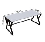 Riyan Luxiwood® Daffodil Computer Table in Engineered Wood with Flat Surface, Multi-Usage Laptop Desk & Home Office, Desk Sturdy Gaming Table (White) (1 Years Warranty) - Image 3