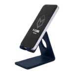 Premium Vegan Leather Universal Mobile Holder | Steel Frame | Angular Desk Phone Stand with Anti-Slip Leather Surface | Fits all Smartphones, Tablets, Kindle, iPad up to 7 Inches | Blue - Image 5