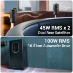 ZEBRONICS Juke BAR 7600 Soundbar, 300 Watts, 5.1 Surround, Dual Rear Satellites, Triple Driver Soundbar, 6.5"" Subwoofer, Bluetooth 5.0 | HDMI (ARC) | Optical | USB | AUX - Image 5