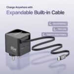 Ambrane 65W GaN Superfast Wall Charger with Type-C Cable, 2 Ports (1 USB & 1 Type C) 65W Output Compatible with MacBook & Type-C Laptop Charging, iPhone, Samsung, OnePlus, Nothing (Charge 65,Black) - Image 4