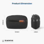 CRALOFT Tech Organizer Pouch - Water-Resistant Polyester Travel Bag for Cables, Chargers, Gadgets, Hard Disk & Electronic Accessories - Multi-Compartment with Smartphone Pocket (Black) - Image 3