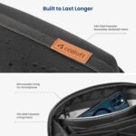 CRALOFT Tech Organizer Pouch - Water-Resistant Polyester Travel Bag for Cables, Chargers, Gadgets, Hard Disk & Electronic Accessories - Multi-Compartment with Smartphone Pocket (Black) - Image 4