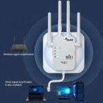 Melbon® WiFi Range Extender Router to Enhance Coverage & Signal Strength, Wireless Signal Booster & Repeater with Compact Wall Plug Design & LAN Port - Image 3