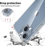 EGOTUDE Shockproof Transparent Hard Back Scratch Resistant Cover Shockproof Case for iPhone 14 / iPhone 13 (Clear) (Polycarbonate) - Image 3