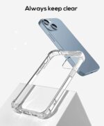 EGOTUDE Shockproof Transparent Hard Back Scratch Resistant Cover Shockproof Case for iPhone 14 / iPhone 13 (Clear) (Polycarbonate) - Image 4