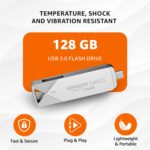 Amazon Basics 128GB USB 3.0 Flash Drive | 80+ Mbps Read Speed | Dual Interface Type-C & USB | High-Speed Data Transfer (Metal) - Image 3