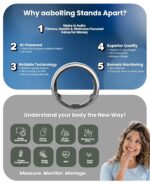 aabo Ring, Health & Fitness Tracker Smart Ring, Advanced Sleep Monitoring, Stress & Activity Tracking, Titanium, IP68 Waterproof (Wireless Charging, Deep Black, 8) - Image 3