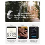 aabo Ring, Health & Fitness Tracker Smart Ring, Advanced Sleep Monitoring, Stress & Activity Tracking, Titanium, IP68 Waterproof (Wireless Charging, Deep Black, 8) - Image 5