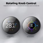 Smart Thermostat for Home, APP Programmable Wifi Thermostat, Temp Voice Controller, Work with Tuya App for Google Assistant, 1.32in TFT Screen, Knob Control,2 Way Rotating - Image 4