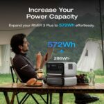 EF EcoFlow Portable Power Station RIVER 3 Max, R3P with EB300 Extra Battery – 572Wh LiFePO4 Battery, 1200W Output, - Image 3
