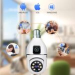TP PLUS 3MP Full HD Smart Wi-Fi CCTV Home Security Camera 360° with Pan Tilt Bulb Camera View & Talk 128GB SD Card Support (Dual Lens Light Camera) - Image 3