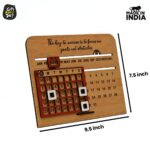 Gift Kya De Wooden Lifetime Infinite Desk Calendar 2026 | Motivational Quote 3D Table Calendar for Office & Home | New Year Gift, Corporate Gift Calendar | Desk Decor (Key) - Image 3