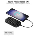 DailyObjects Loop Universal Aluminium Power Bank|10000 Mah|Fast Charging Output 20W | Compatible with Samsung/OnePlus/iPhone 12/13/14/15/16/Pro Max/Airpods|Pocket Size|LED Battery Display (Black) - Image 3