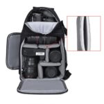 Camera Bag for DSLR, Lenses, Tripod | Dlsr Backpack Convertible Sling bag | Zippered design in front and side for quick access camera and lens. - Image 3
