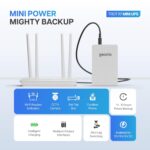 GEONIX Trot R7 Mini UPS Power Bank|Backup Upto 6 Hours|2x2000 mAh Battery|Supports 12V/2A,9V/2A,5V/2A Output|Power Backup for Wi-Fi Routers,CCTV Camera,Set-Top Box,Cordless Phone,Modem USB(White) - Image 3