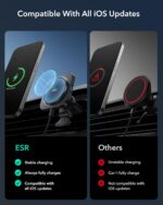 ESR for 15W MagSafe Car Mount Charger, MagSafe Car Charger, Air Vent/Dashboard Magnetic Wireless Car Charger, Car Phone Holder for iPhone Air/17/16/15/14/13/12 Pro Max, S25, Pixel 10 - Image 4