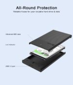 Cablet 2.5 Inch SATA USB 3.0 HDD/SSD Portable External Enclosure for 7mm and 9.5mm, Tool-Free Design, Supports UASP Max 6TB - Image 3