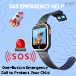 SPIKY Cyclops Kids Smartwatch | WiFi, Geo Fencing, Video Call, Voice Call, SOS | Best for Kids Boys & Girls | Suitable for 4 to 14 Years | 4G Calling GPS Watch with IP67 Waterproof (Black) - Image 4