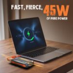 MPower Force Laptop Powerbank | 45W Fast Charging | 20000mAh Battery Capacity | Built-in Type-C & Detachable Lightning Cables | Charges 3 Devices at Once (Grey) - Image 3