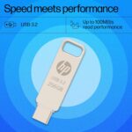 HP 886C 256GB OTG Flash Drive 3.2 Gold/Metallic Swivel Design/Durable Metal Material - Image 4