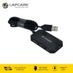 Lapcare USB 2.0 4-Port Hub, Ergonomic Design, Support Data Transfer Rate 1.5/12/480mb/s with 1meter Cable (Black) - Image 4