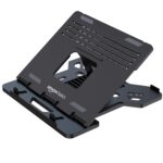 amazon basics Adjustable Laptop Riser Stand | Wide Compatibility | Multiple Adjustable Angles | Ventilated & Secure Design - Image 3