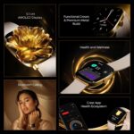 boAt Ultima Regal w/ 2.01”(5.10 cm) Crystal-Clear AMOLED Display, 1000 NITS Brightness,Premium Metal Body, Functional Crown, 100+ Sports Modes, Fitness Smart Watch for Men & Women (Cherry Blossom) - Image 3