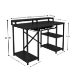 Klaxon Office Table for Home | Workstation Table Desk for Home Office | Computer Table for PC with Keyboard Tray (120 CM- Black, DIY Installation) - Image 3
