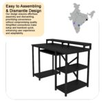 Klaxon Office Table for Home | Workstation Table Desk for Home Office | Computer Table for PC with Keyboard Tray (120 CM- Black, DIY Installation) - Image 4