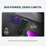 EVM EnLap Pro 30000mAh Power Bank (Misty Black) | 65W PD Fast Charging | Li-Polymer Battery | Type-C Input/Output for Laptops & Mobiles | Dual Input, Dual Output - Image 4