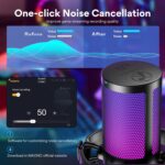 MAONO RGB Condenser Gaming Mic, USB Podcast Microphone with Noise Cancellation, Mic Gain, 1-Click Mute, Adjustable RGB Light for YouTube Recording, PC, Laptop (DGM20-Black) - Image 3