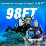 icefox Action Cam 4K 60FPS 20MP Underwater Camera with EIS, 5x Zoom, WiFi Remote Control, Action Cam Waterproof App for Video and Photo Editing, Ideal for Cycling, Diving and Swimming - Image 4