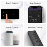 IOTICS Smart Wifi Switch Board: 7 x Switch & 1 Fan Module. Touch Control, Remote, App Control. Voice Control with Alexa & Assistant. Smart Touch Switch Board For Home Automation (Black) 240 Volts - Image 3