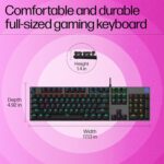 HP GK400F Mechanical Gaming Keyboard,dust & Spill Resistant,RGB Backlit Keys,Metal Panel,Full-Sized Keyboard Design - Image 3
